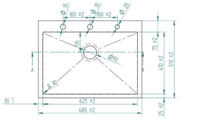 Stainless Steel Kitchen Sink (N01-805LX) thumbnail 2